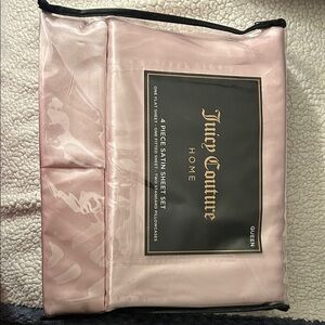 Juicy Couture Blush Satin Sheet Set